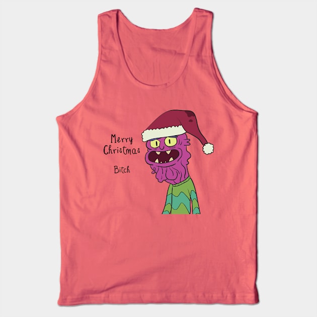 Scary Terry Merry Xmas Bitch - Rick and Morty Tank Top by Hentaichimp